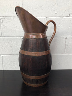 French Oak Coopered With Copper Large Jug | Antique & Vintage | Moonee Ponds Antiques | Australia Wide Delivery