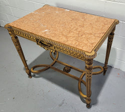 French Louis XVI Style Gilt Center Table with Marble Top | Antique & Vintage | Moonee Ponds Antiques | Australia Wide Delivery