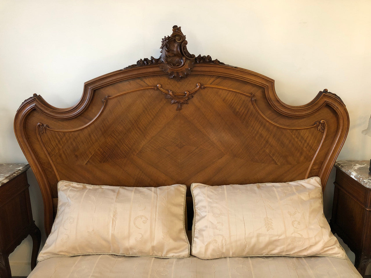 Antique French Walnut Louis XV Style Queen Size Bed | Antique & Vintage | Moonee Ponds Antiques | Australia Wide Delivery