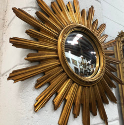 Belgium Gilt Star Burst Convex Mirror | Antique & Vintage | Moonee Ponds Antiques | Australia Wide Delivery