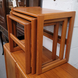 Retro Teak nest of three tables that have been sourced locally and are in good original condition.
