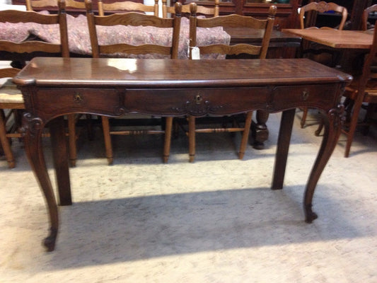 French Parquetry Top Console Table