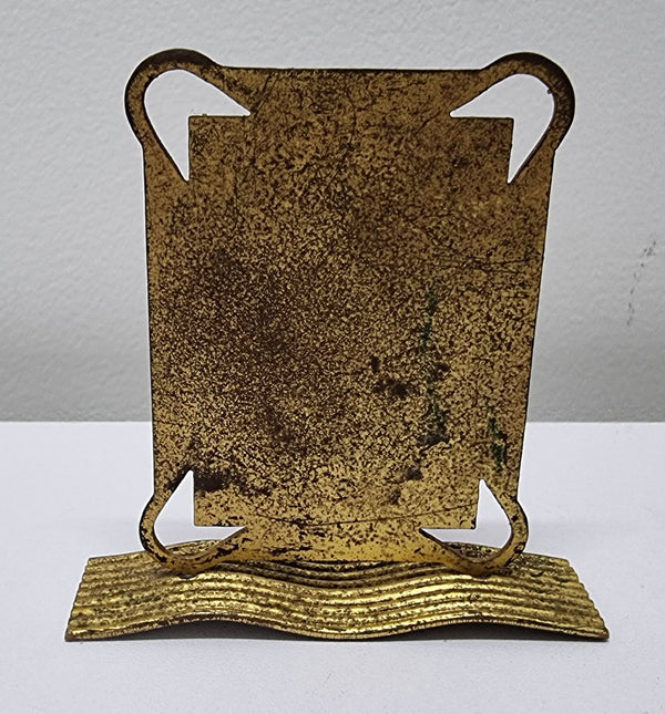 Art Deco silver, gilt brass and enamel religious icon. It has been sourced locally and is in good original condition. Please see pictures as they help form part of the description.