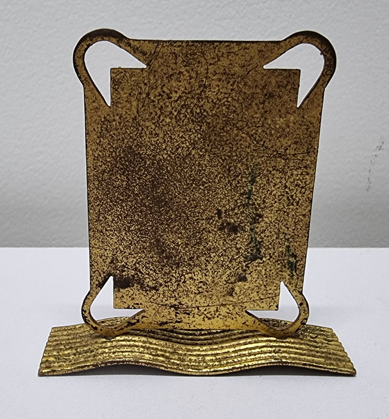 Art Deco silver, gilt brass and enamel religious icon. It has been sourced locally and is in good original condition. Please see pictures as they help form part of the description.