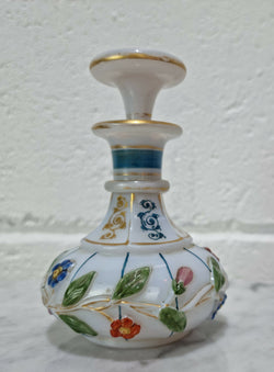 19th Century French Hand Painted & Gilded Opaline Glass Scent Bottle | Antique & Vintage | Moonee Ponds Antiques | Australia Wide Delivery