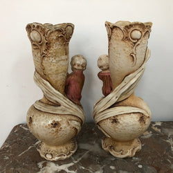 Pair Of Amphora Vases In Art Nouveau Style | Antique & Vintage | Moonee Ponds Antiques | Australia Wide Delivery