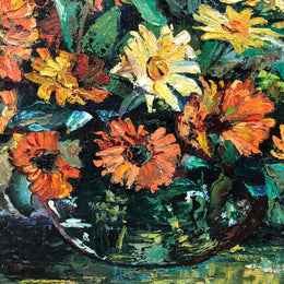 Beautifully framed floral oil on canvas