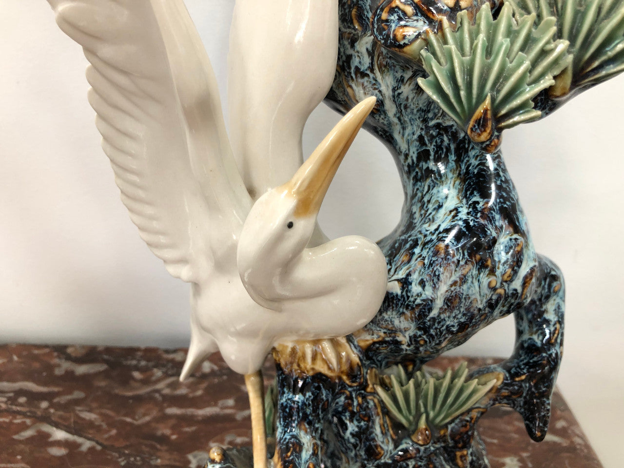 Impressive Chinese Sculpture Of Cranes Standing On Tree | Antique & Vintage | Moonee Ponds Antiques | Australia Wide Delivery