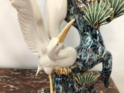 Impressive Chinese Sculpture Of Cranes Standing On Tree | Antique & Vintage | Moonee Ponds Antiques | Australia Wide Delivery