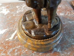 Rare French Bronze "Flower Seller" By Eugene Antoine Aizelin | Antique & Vintage | Moonee Ponds Antiques | Australia Wide Delivery