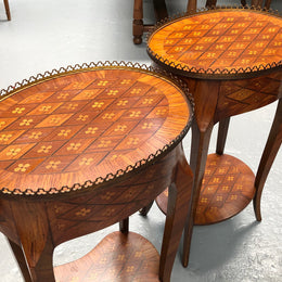 Pair Of High Quality Kingwood Louis XV Marquetry Inlaid Bedsides