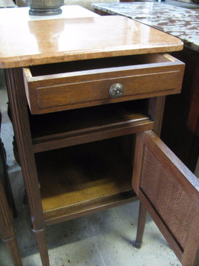 French Oak Bedside Cabinets