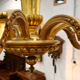 French Napoleon III Gilt Bronze Chandelier