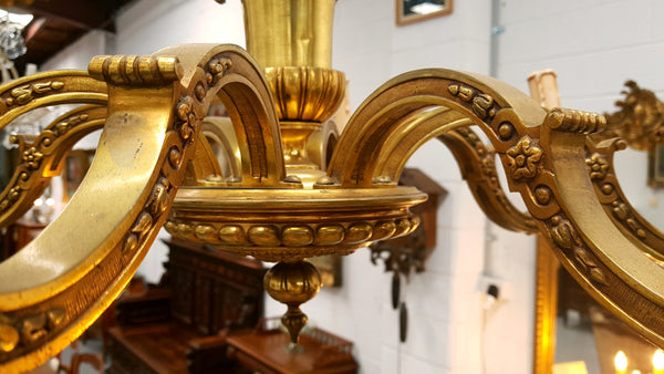 French Napoleon III Gilt Bronze Chandelier