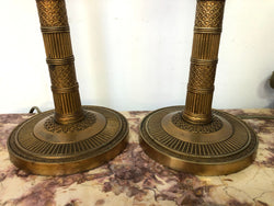 Pair of Stunning Bronze Gilt Lamp Bases | Antique & Vintage | Moonee Ponds Antiques | Australia Wide Delivery