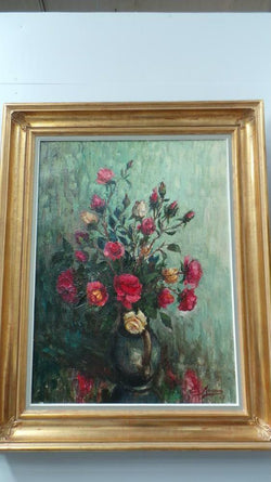 Floral Oil On Canvas | Antique & Vintage | Moonee Ponds Antiques | Australia Wide Delivery
