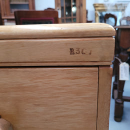 Parliament house desk made from Queensland maple. Desk has room numbers stamped to front. It's in good original condition. Purchased from a sale in old Parliament House in the late 1980's.