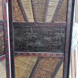 Vintage Three Panel Room Divider With Elephants | Antique & Vintage | Moonee Ponds Antiques | Australia Wide Delivery