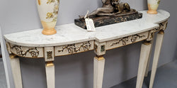 French Louis XVI Style Painted Marble Top Console Table | Antique & Vintage | Moonee Ponds Antiques | Australia Wide Delivery