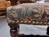 Flemish Baroque Style Walnut Footstool with Tapestry Fabric Top | Antique & Vintage | Moonee Ponds Antiques | Australia Wide Delivery