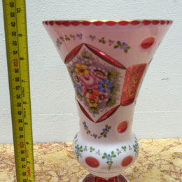 Bohemian Overlay Glass Vase