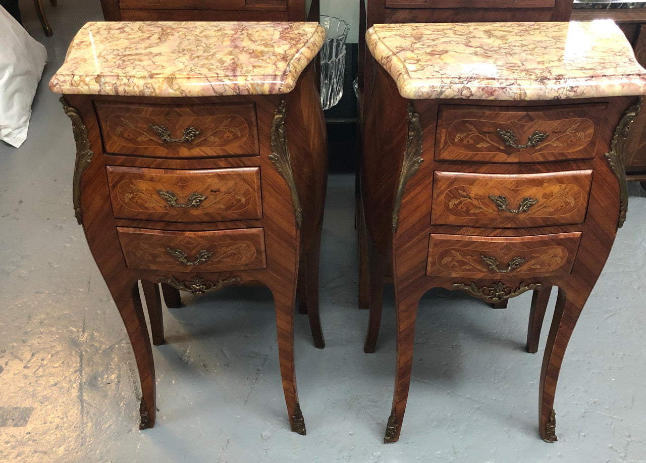 Pair of French Mini Commode Bedsides | Antique & Vintage | Moonee Ponds Antiques | Australia Wide Delivery