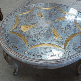 Unique and Exquisite French Hand painted Coffee Table
