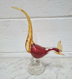 Beautiful Murano Glass Pheasant With Sticker | Antique & Vintage | Moonee Ponds Antiques | Australia Wide Delivery