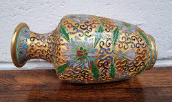 Especially Attractive Cloisonné Vase in Soft Coloured Enamels & Gilt | Antique & Vintage | Moonee Ponds Antiques | Australia Wide Delivery