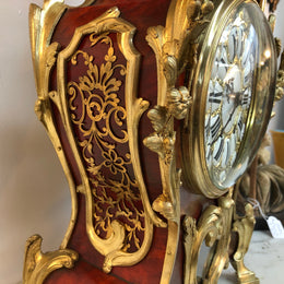 Sensational French Boulle mantle clock