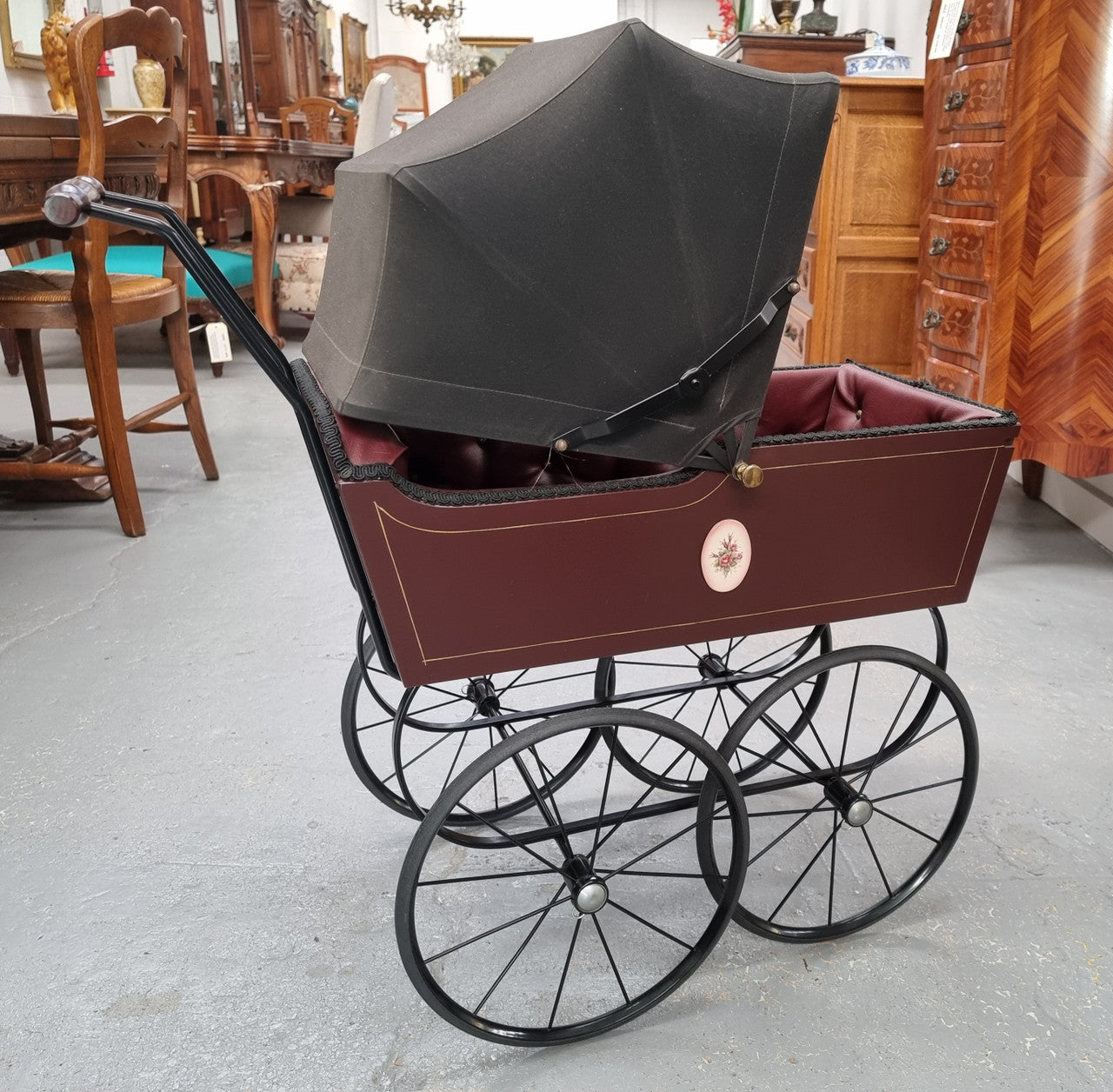 Decorative Dolls Pram | Antique & Vintage | Moonee Ponds Antiques | Australia Wide Delivery