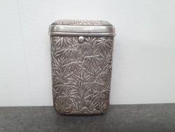Antique Stunning Heavy Quality Chinese Export Silver Cigar Case | Antique & Vintage | Moonee Ponds Antiques | Australia Wide Delivery