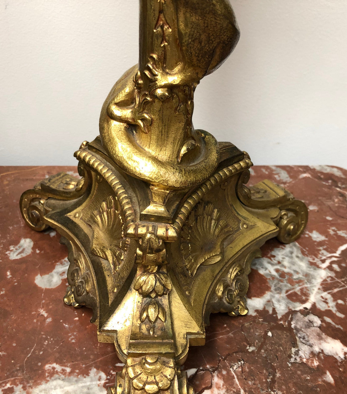 Antique French Ormolu Belle Epoque Lamp Depicting A Lizard | Antique & Vintage | Moonee Ponds Antiques | Australia Wide Delivery