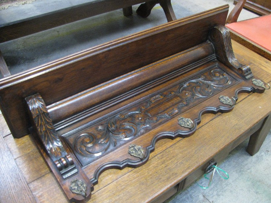 Carved French Oak Hat Rack