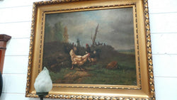 French Oil Painting On Canvas | Antique & Vintage | Moonee Ponds Antiques | Australia Wide Delivery