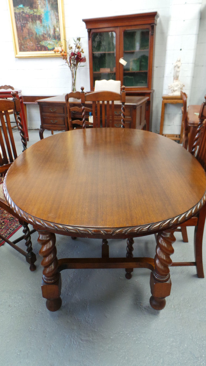 Beautiful Antique Jacobean Oak Dining Table And Chairs | Antique & Vintage | Moonee Ponds Antiques | Australia Wide Delivery
