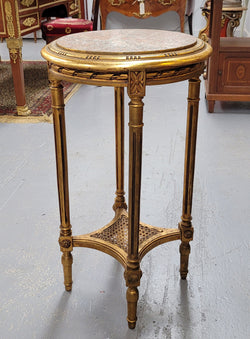 Late 19th Century French Louis XVI Style Round Marble Top Side Table | Antique & Vintage | Moonee Ponds Antiques | Australia Wide Delivery