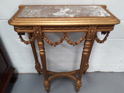 Antique French 19th Century Louis XVI Style Inset Marble Top & Giltwood Console Table | Antique & Vintage | Moonee Ponds Antiques | Australia Wide Delivery