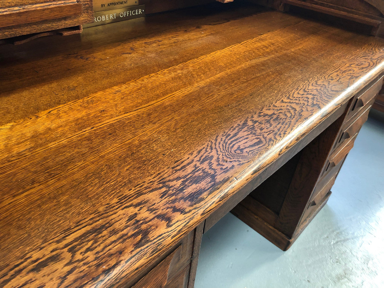 Fabulous American Oak Roll Top Desk