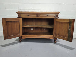 Stunning French Walnut Henry II Style Marble Top Side Cabinet | Antique & Vintage | Moonee Ponds Antiques | Australia Wide Delivery