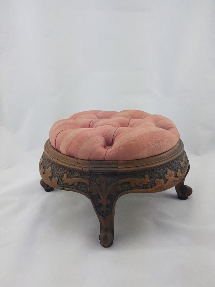 Mid Victorian Carved Foot Stool