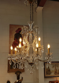 Elegant French Parisian Chandelier | Antique & Vintage | Moonee Ponds Antiques | Australia Wide Delivery