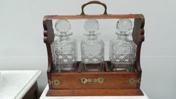 Edwardian Oak Tantalus | Antique & Vintage | Moonee Ponds Antiques | Australia Wide Delivery