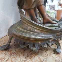 Elegant French Art Nouveau Figural Clock With Onyx Marble | Antique & Vintage | Moonee Ponds Antiques | Australia Wide Delivery