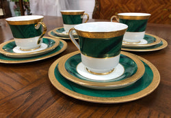 Vintage Sosume Emperor Green Dinner Set | Antique & Vintage | Moonee Ponds Antiques | Australia Wide Delivery