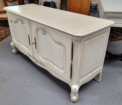 Louis XV Style Chalk Painted Two Door Cabinet - TV Cabinet | Antique & Vintage | Moonee Ponds Antiques | Australia Wide Delivery