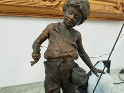 Fabulous Art Deco Boy Statue Lamp | Antique & Vintage | Moonee Ponds Antiques | Australia Wide Delivery