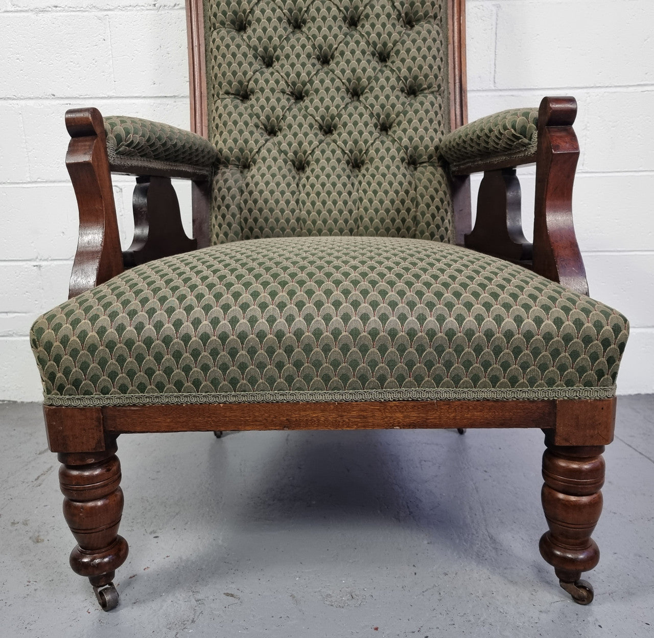 Pair of Edwardian Button Back Walnut Armchairs | Antique & Vintage | Moonee Ponds Antiques | Australia Wide Delivery