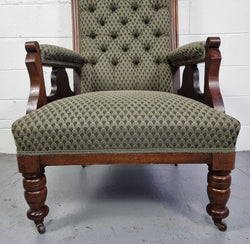 Pair of Edwardian Button Back Walnut Armchairs | Antique & Vintage | Moonee Ponds Antiques | Australia Wide Delivery