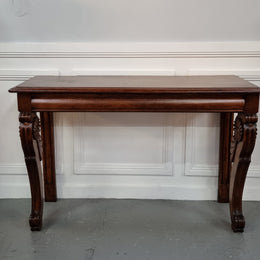 Beautiful 19th Century French Oak console table of great narrow proportions. It has been sourced from France and it is good original detailed condition.
